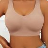5pcs Women Large-sized Sports Bras Without Steel Rings – Detachable Inner Padding, Medium Support Breathable Fabric, Solid Color, Suitable For Gym, Yoga And Daily Comfort, Simple Design, Bras Without Steel Rings