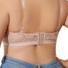 2pcs Women’s Strapless Wireless Bra with Front Button Closure, Non Padded Comfort Design, Jacquard Elegant Everyday & Special Occasion Wear, Machine Washable, Strapless Bra, Comfortable Sleek Undergarment, Smooth Texture Fabric, Seamless Breathable