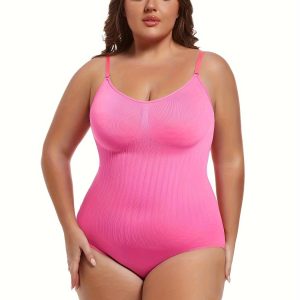EJQC Women's Full Tummy Control Bodysuit - High Support Hip Butt Lifter & Thigh Reducer, Waist Trainer Corset Shaper, No Padding Solid Color Elegant Design for Casual Attire, Tummy Control Shapewear, Seamless Underwear, Highsupport Construction