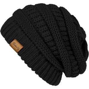 Slouchy Beanies For Women Cable Knit Winter Hats Ladies Gifts Chunky Skull Cap Thick Warm Stocking Caps For Cold Weather