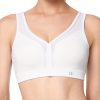 Yvette Plus Size Sports Bra, Women’s High Impact V Neck Contrast Mesh Fitness Running High Strength Bra