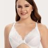 Plus Size Lace Bra – Front-Closure, Underwire, Comfortable for Daily Wear