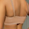 4pcs Women’s Plus Size Wire-Free s Bras with Adjustable Straps, High Elasticity & Removable Pads – Minimalist Wave Edge Design, 95% Nylonu002F5% Elastane for, Workouts (Blacku002FWhiteu002FBeigeu002FLight Brown)