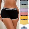 7pcs Women’S Plus Size Mid-Rise Seamless Shorts – Breathable Ribbed Waistband with