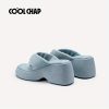 Denim Thick Soled Flip-flops Women’s New Summer Holiday Wedge Heeled Elevating Sandals