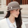 Elegant French-Style Woolen Bucket Hat for Women – Chic Fallu002FWinter Fisherman Style with Ruffled Edge, Breathable & Stylish, Perfect for Casual or Formal Occasions, Fashion Accessory | Ruffled Bucket Hat | Texture