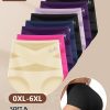 8-Pack MIOTAN Women’S High-Waisted Tummy Control Briefs, Seamless Cross-Back Design, Butt-Lifting, Tummy Control Shapewear, Body Shaping Undergarments, Elegant Undergarments, Supportive Undergarments, Buttlifting Underwear, Body Contouring Wear
