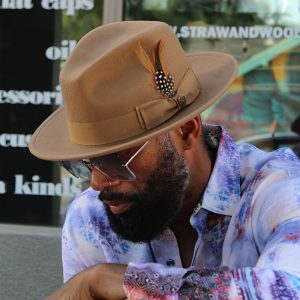 Men'S Vintage Wool Felt Hat Feather Decoration Party Street Festival Jazz Hat Birthday Gift