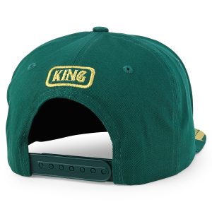 Rasta Lion Design Embroidered Flat Bill Snapback Cap
