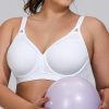 Plus Size Underwire Bra DEYLLO Women’s Plus Size Underwire Bra – Soft Comfortable Bra with Anti-Slip Straps, Fully Covered Design & Non-Removable Pads for, – Beige, Wear, Seamless Construction, Durable Fabric