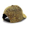 Bling Stone Studs Bedazzle Structured Baseball Cap