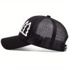 2pcs Men’s Hip Hop Baseball Caps – Lightweight Breathable Mesh Back with Geometric Tree Pattern, Polyester Filled for Outdoor Sports & Casual Streetwear (Greyu002FBlack), Leisure Accessories, Modern Cap Design